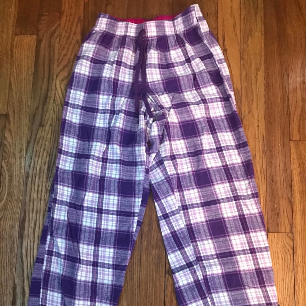Purple Plaid PJ pants- like new